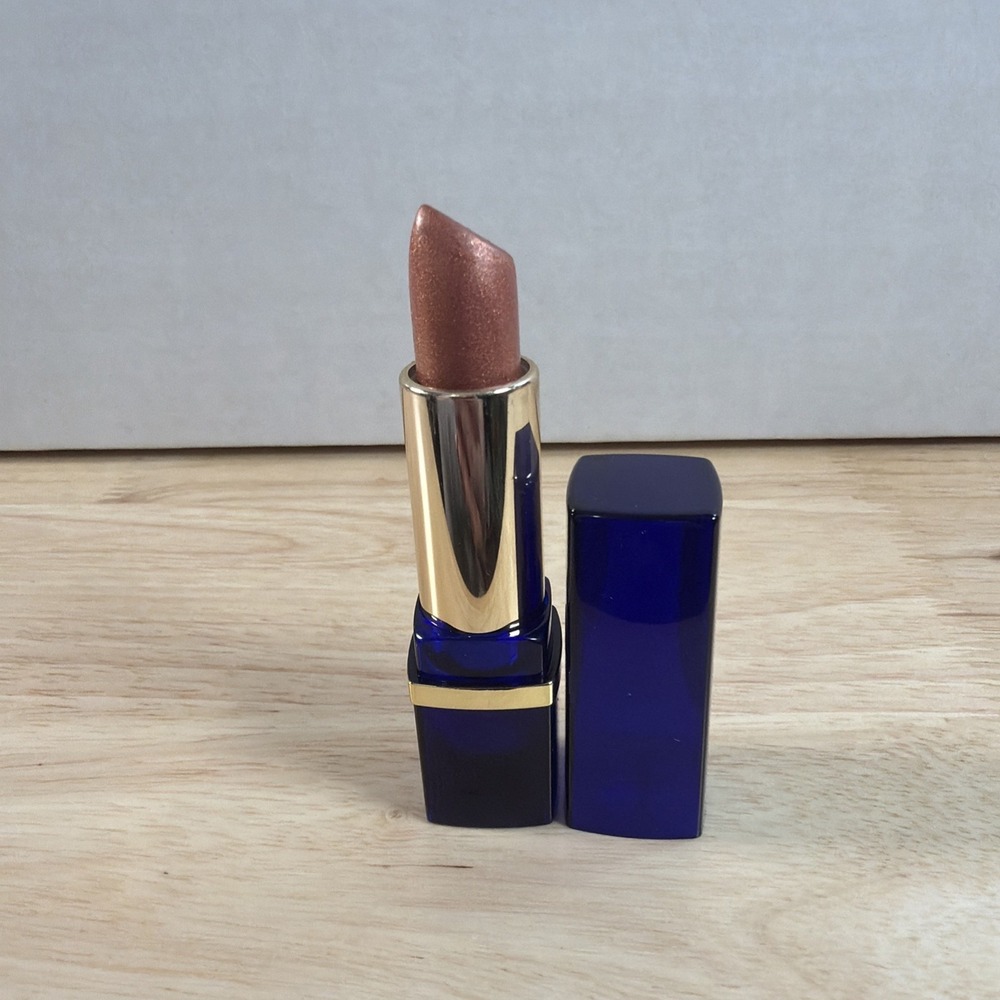 Estee Lauder Pure Color Long Lasting Lipstick 165 Pure Copper Gold & Blue Tube